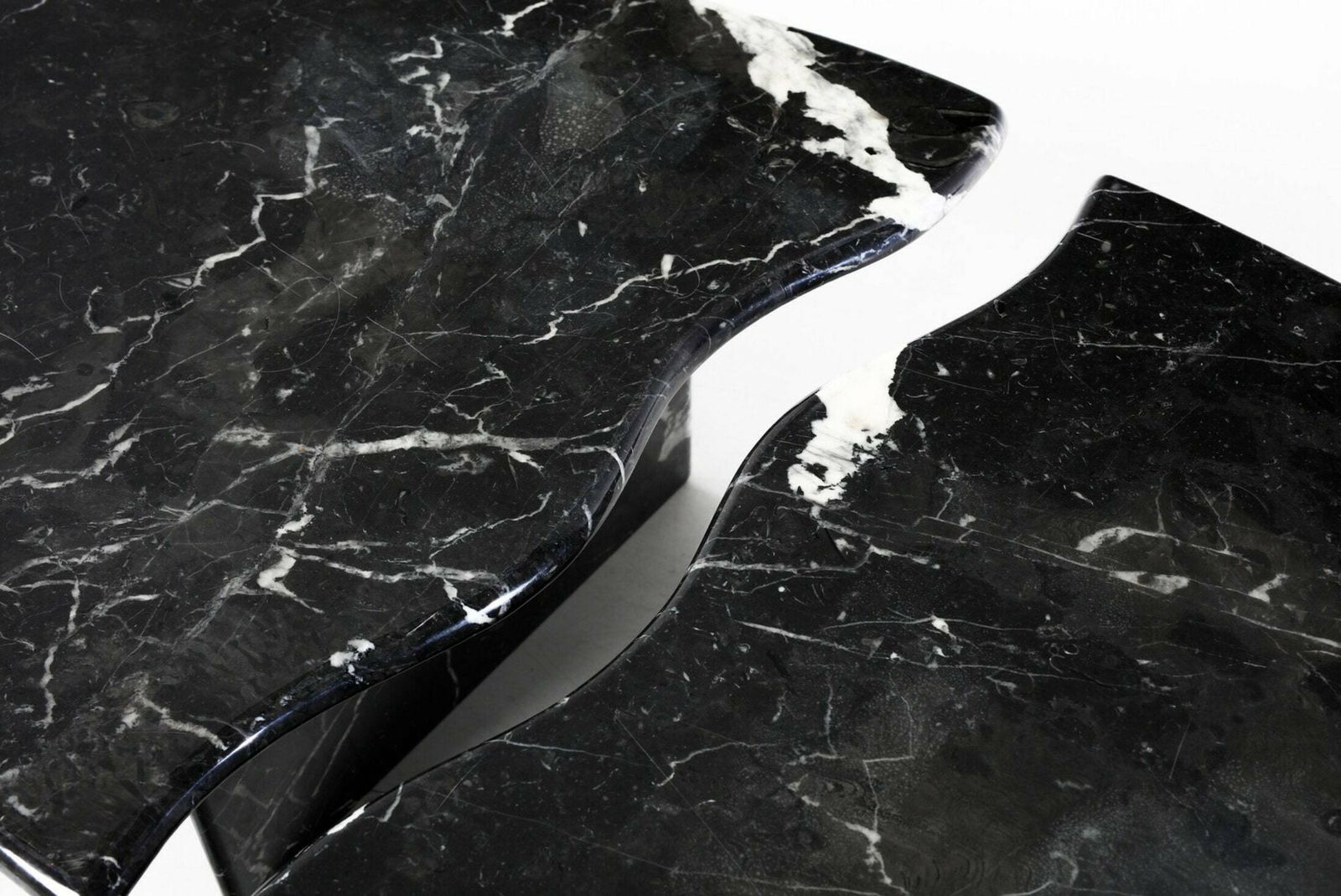 Italian Black Marquina Marble, Coffee Table, Italy, 1970s photo furniture