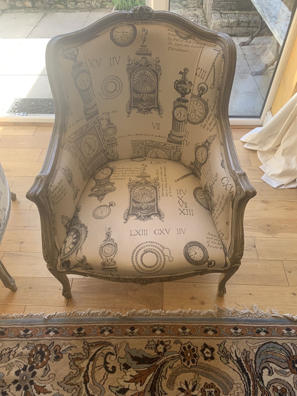 A Pair Of Laura Ashley Bergere Style Arm Chairs photo 675.0