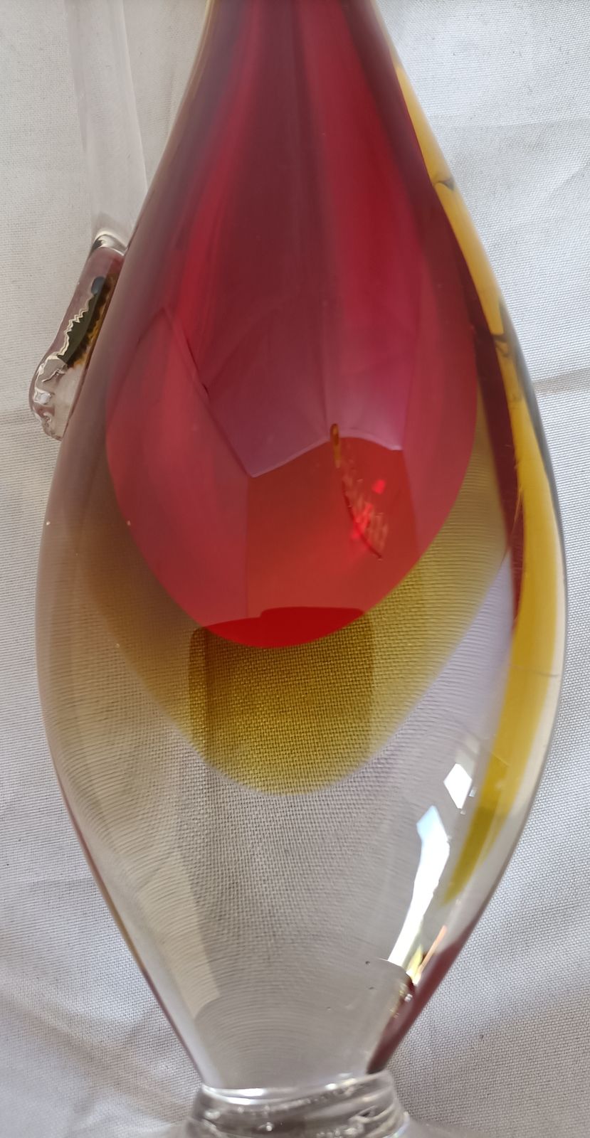Murano Sommerso Stem Vase., 1980s photo buy