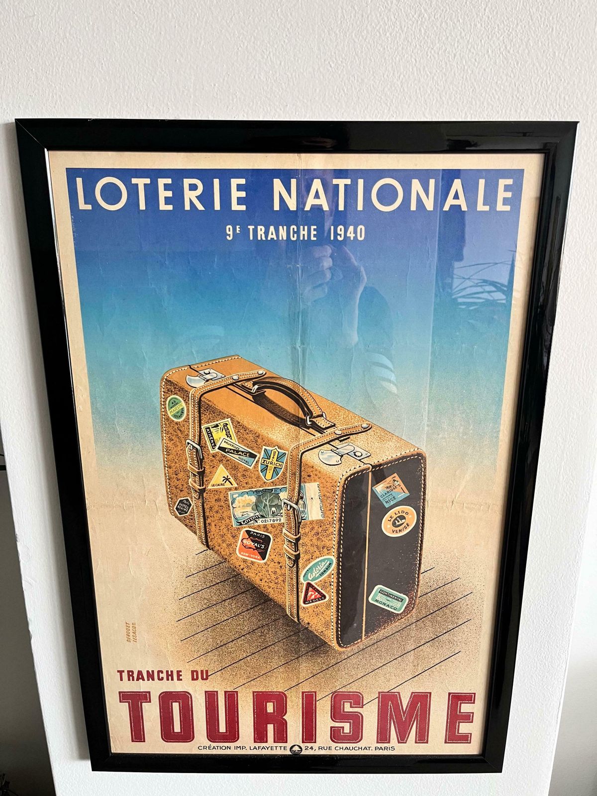 Original Poster Loterie Nationale 9e Tranche 1940 By Artist Derouet Lesacq photo buy