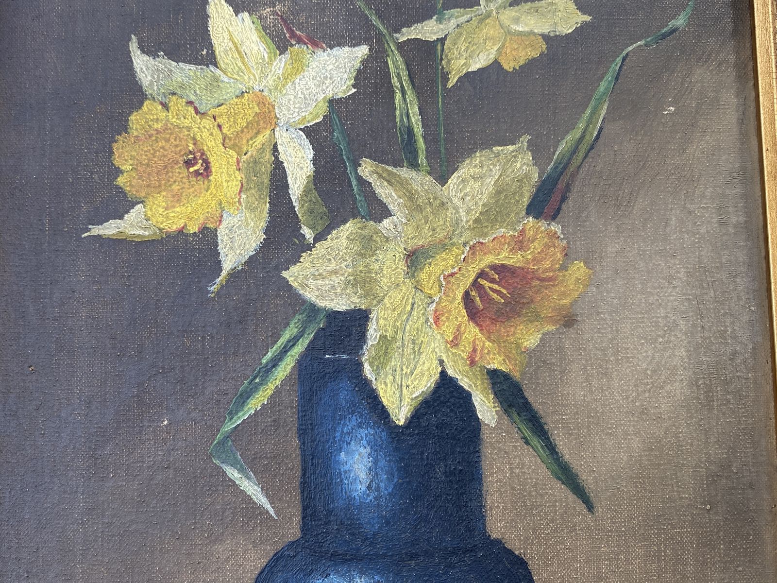 A Beautiful Near Pair Framed Danish Art Oil In Canvas 'Flowers In Vases' S. Thomsen C1940s photo buy