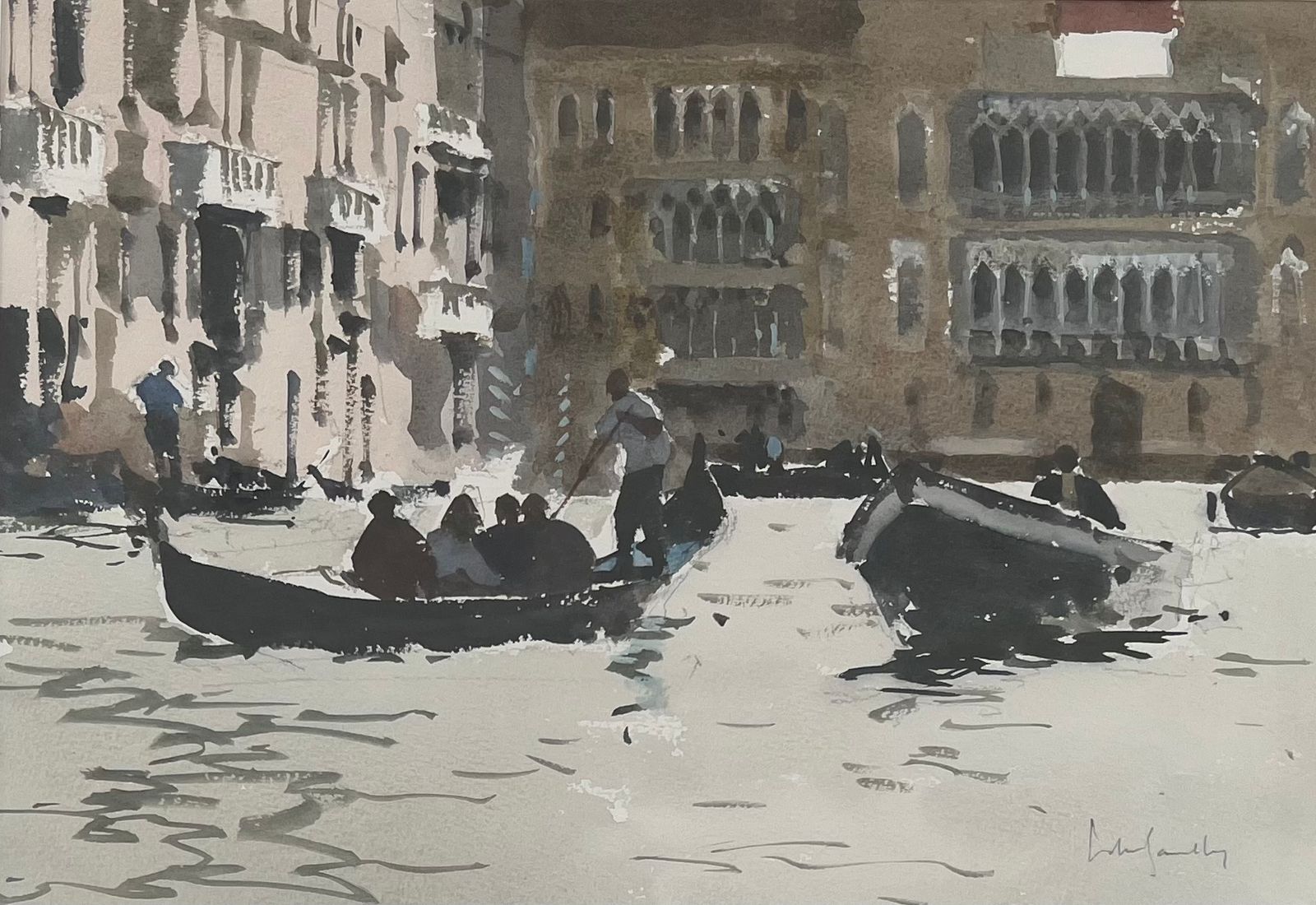 John Yardley Venice Canal Watercolour Painting
