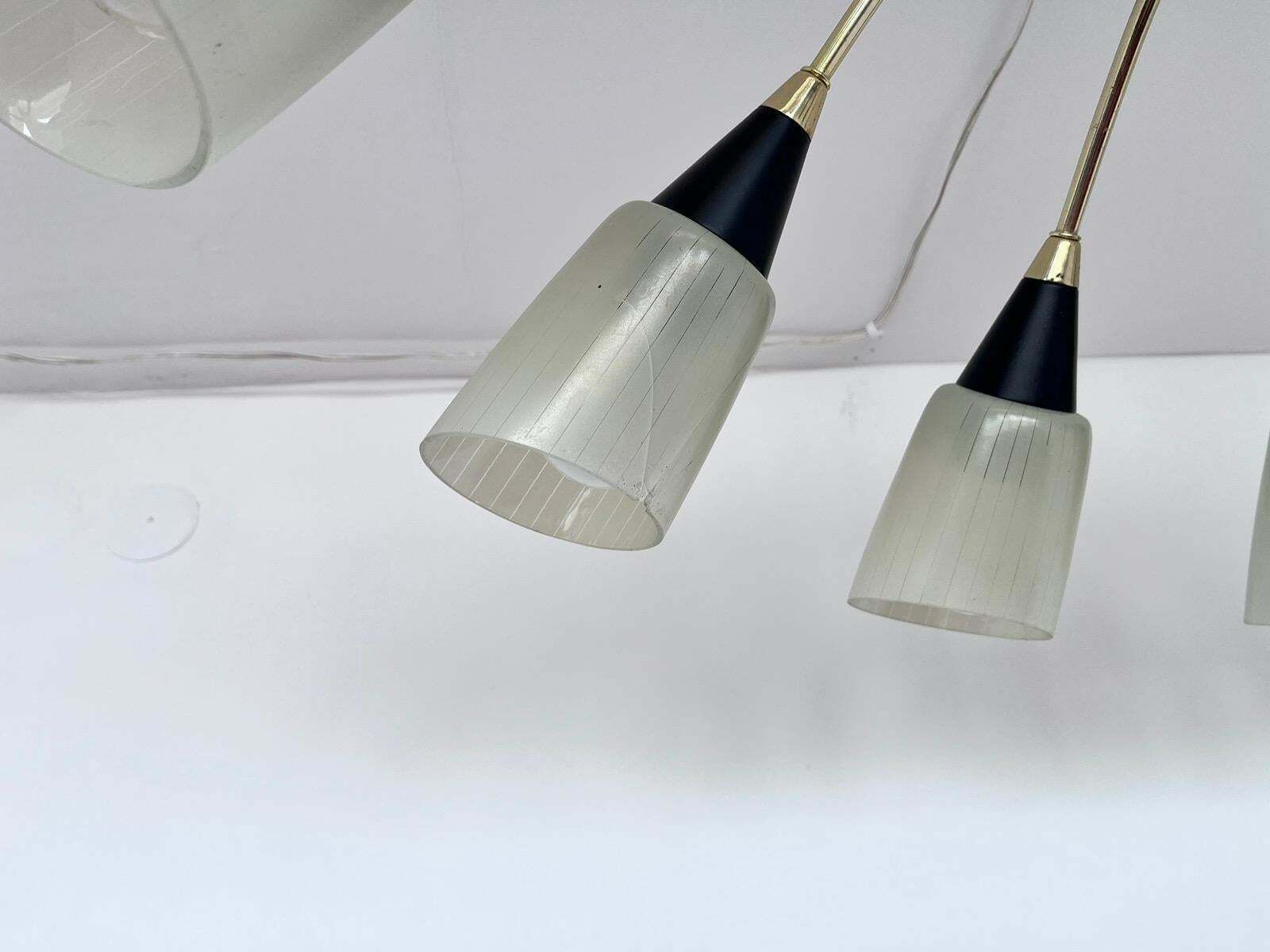 photo furniture Very Rare Large Stilnovo Style Chandelier, Germany, 1960s