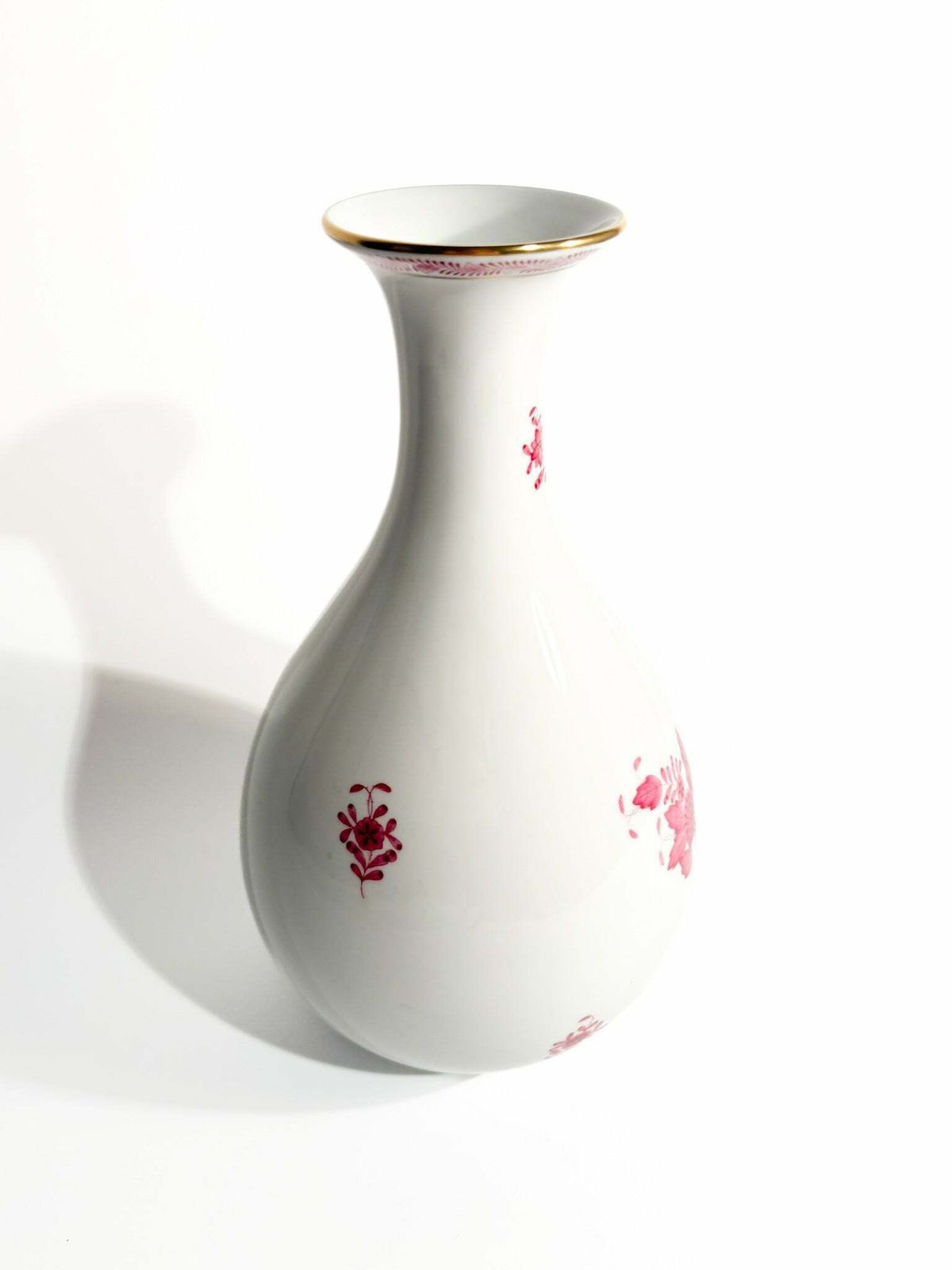 Herend Apponyi Pink Porcelain Vase From The 1950s photo Home Decor