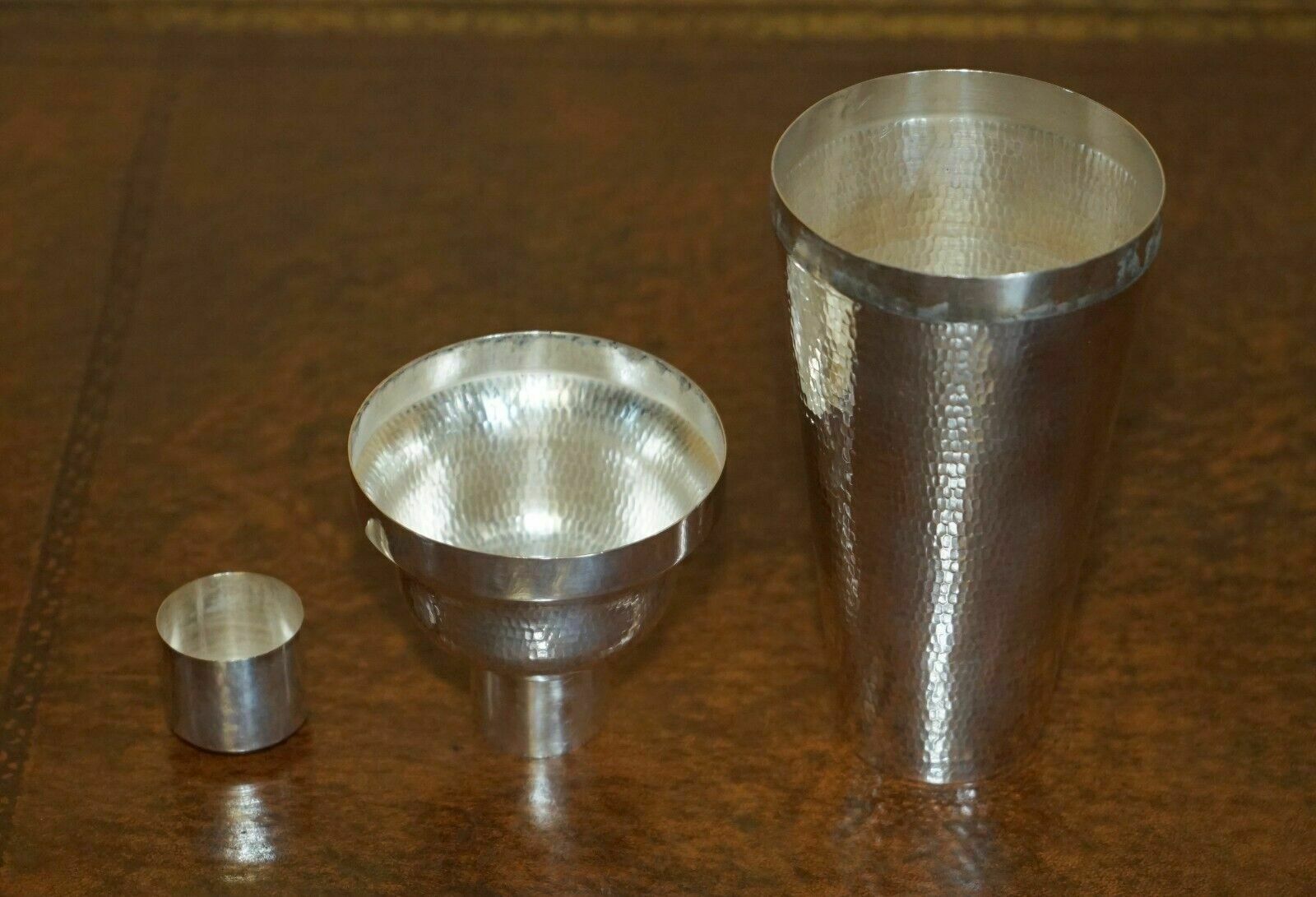 Antique Sheng Yuan Signed Sterling Silver Hand Hammered Chinese Cocktail Shaker photo 1350.0