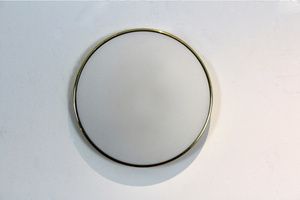 Large Glashütte Limburg Brass & Opaline Glass Wall Light, Stock Of 9 photo buy
