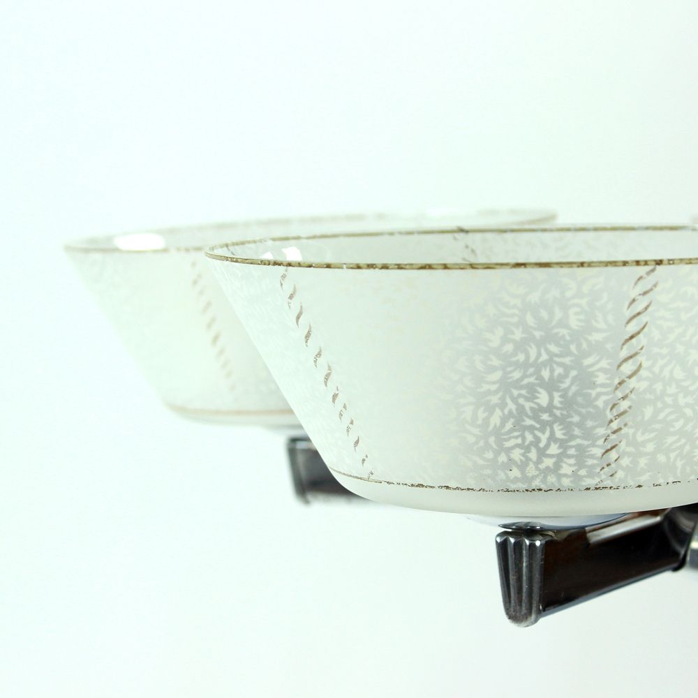 Art Deco Ceiling Light In Chrome, Czechoslovakia Circa 1940s photo vinterior