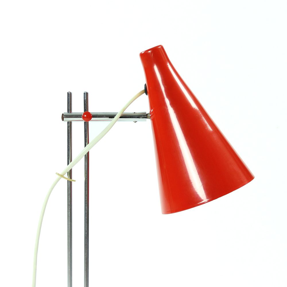 Red Midcentury Table Lamp By Josef Hurka For Lidokov, Czechoslovakia 1960s photo furniture