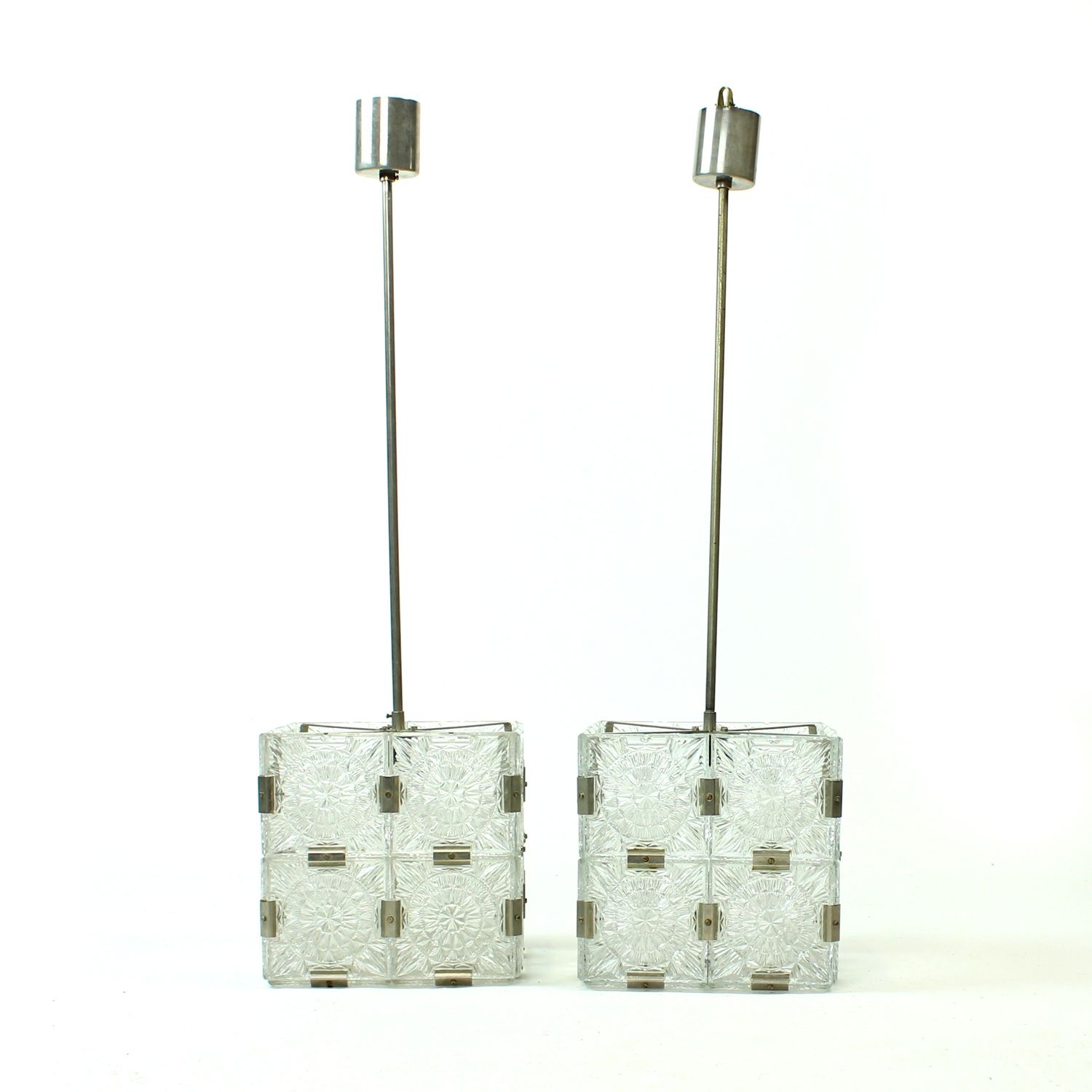 photo furniture Vintage Glass Bohemian Cube Pendand By Kamenicky Senov, Czechoslovakia 1970s