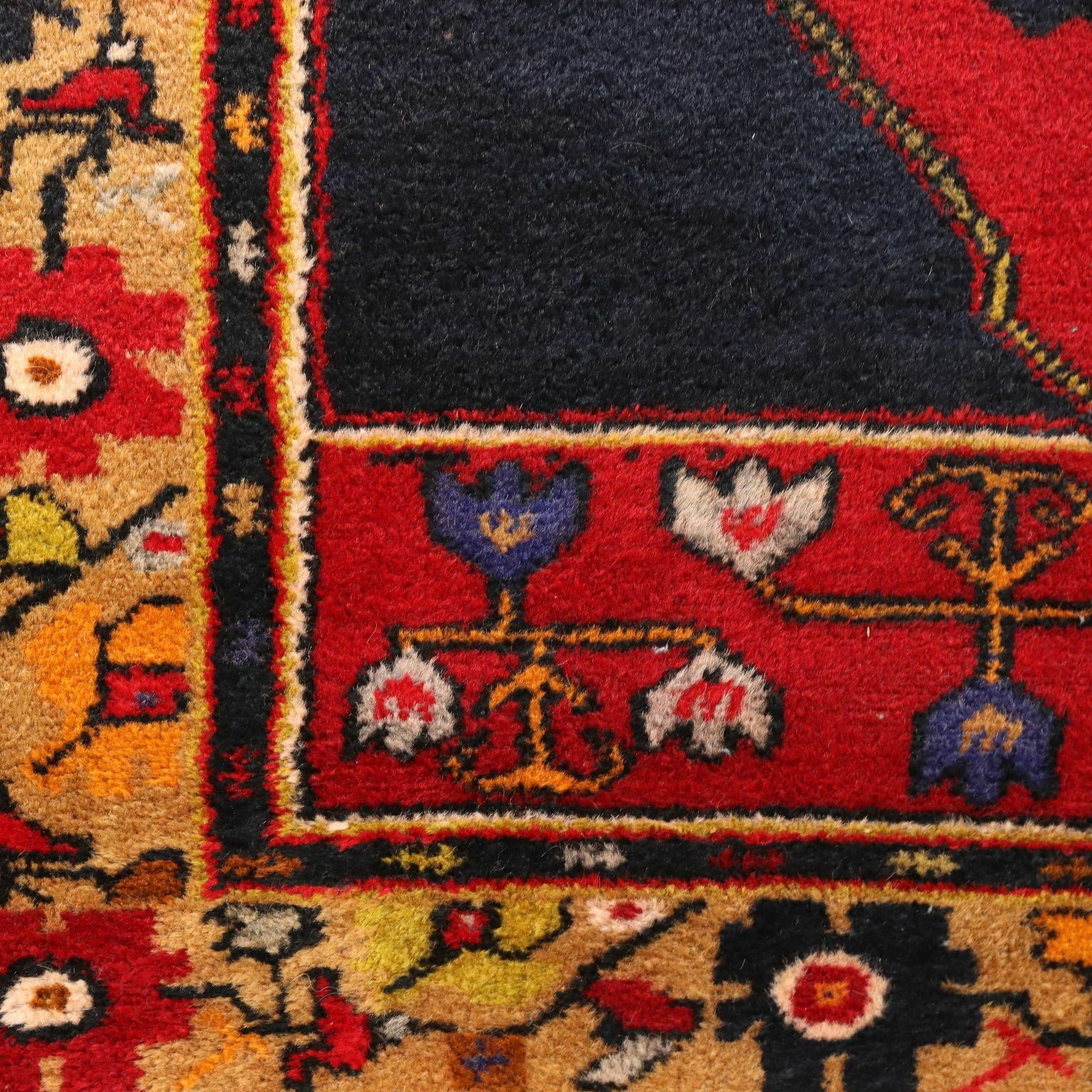 Antique Ismirne Carpet Wool Heavy Knot Turkey 108 X 42 In photo 470.0