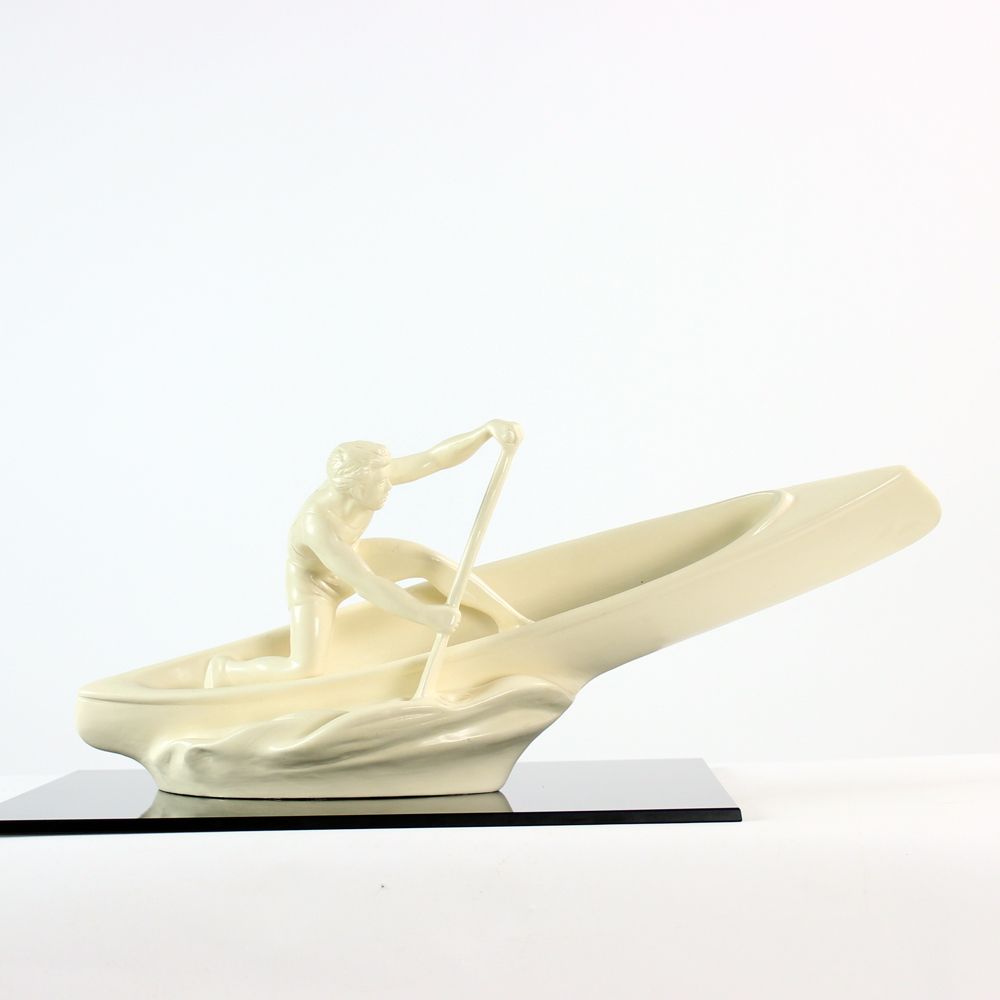 Iconic Sculpture Of Boat Rower, Jihokera, Czechoslovakia 1960s