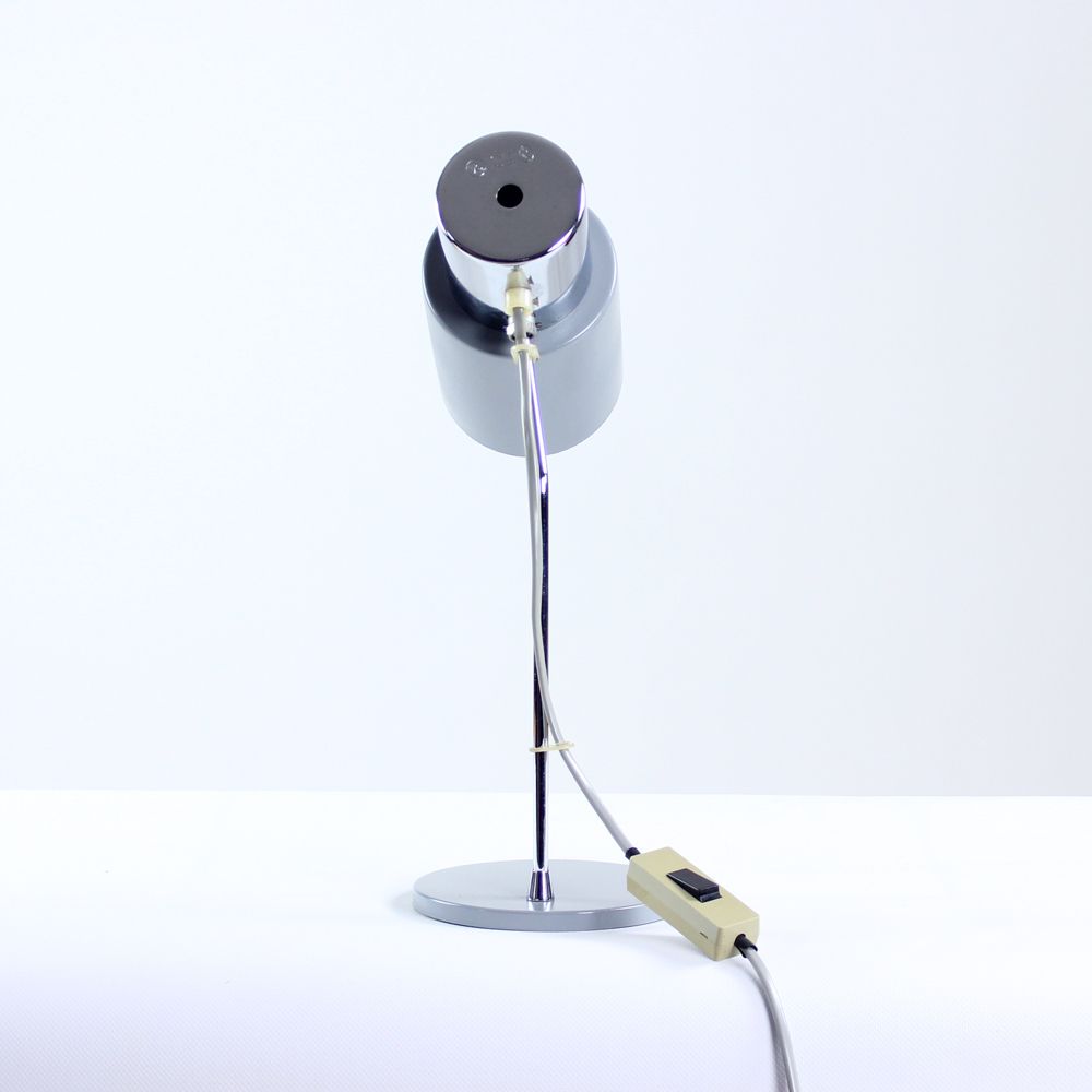 Table Lamp In Chrome And Gray Metal, By Josef Hurka For Napako 1960s photo 250.0