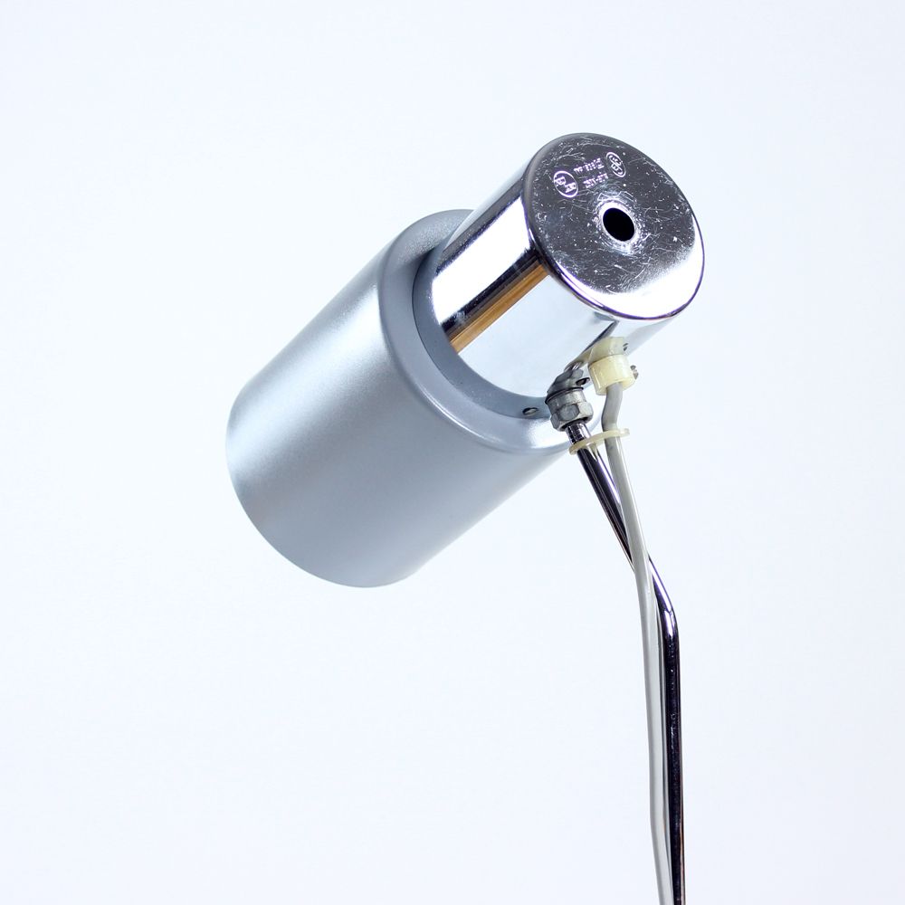 Table Lamp In Chrome And Gray Metal, By Josef Hurka For Napako 1960s photo buy
