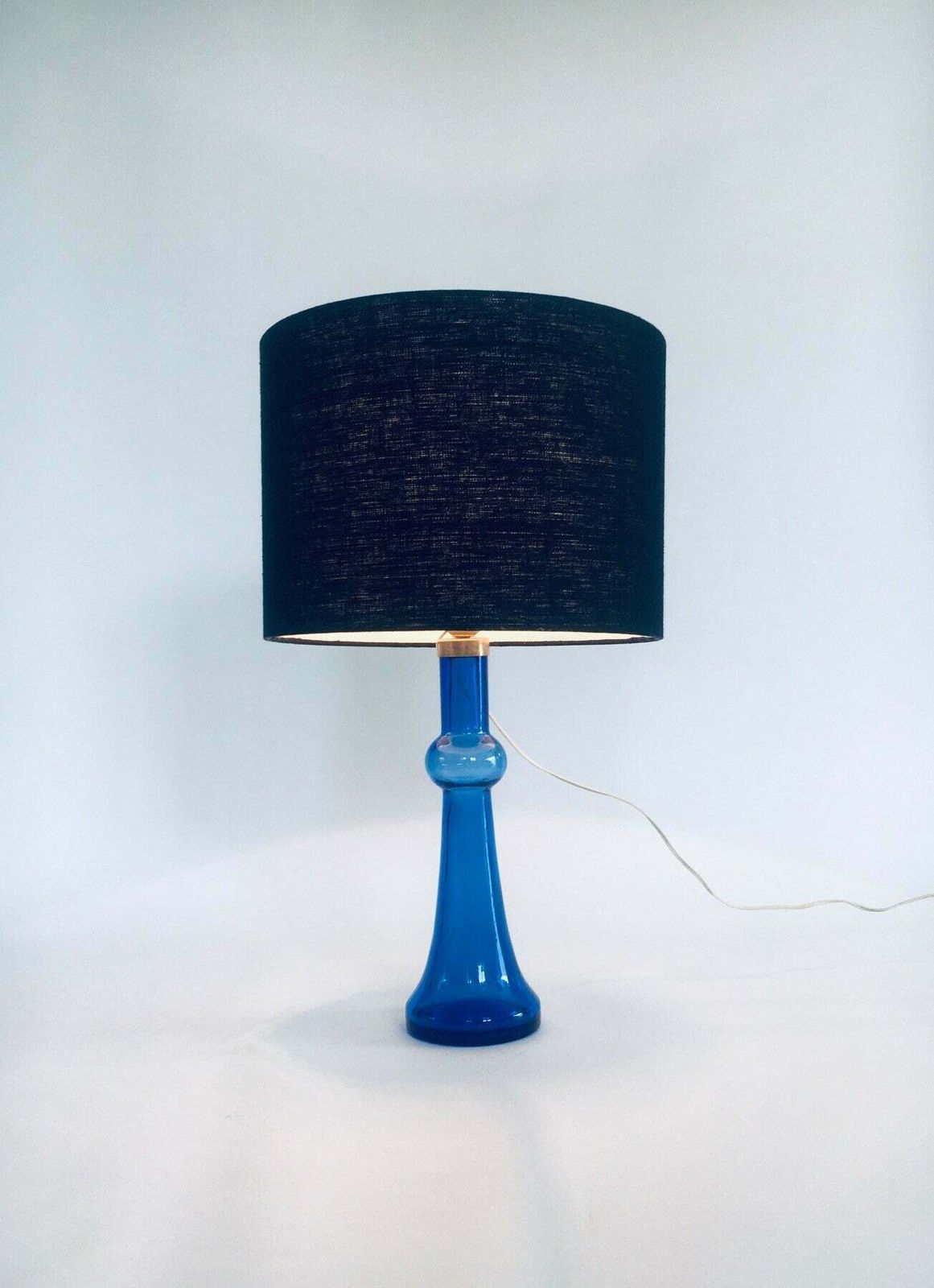 Midcentury Design Blue Glass Table Lamp By Nanny Still For Raak, Netherlands 1960's photo furniture