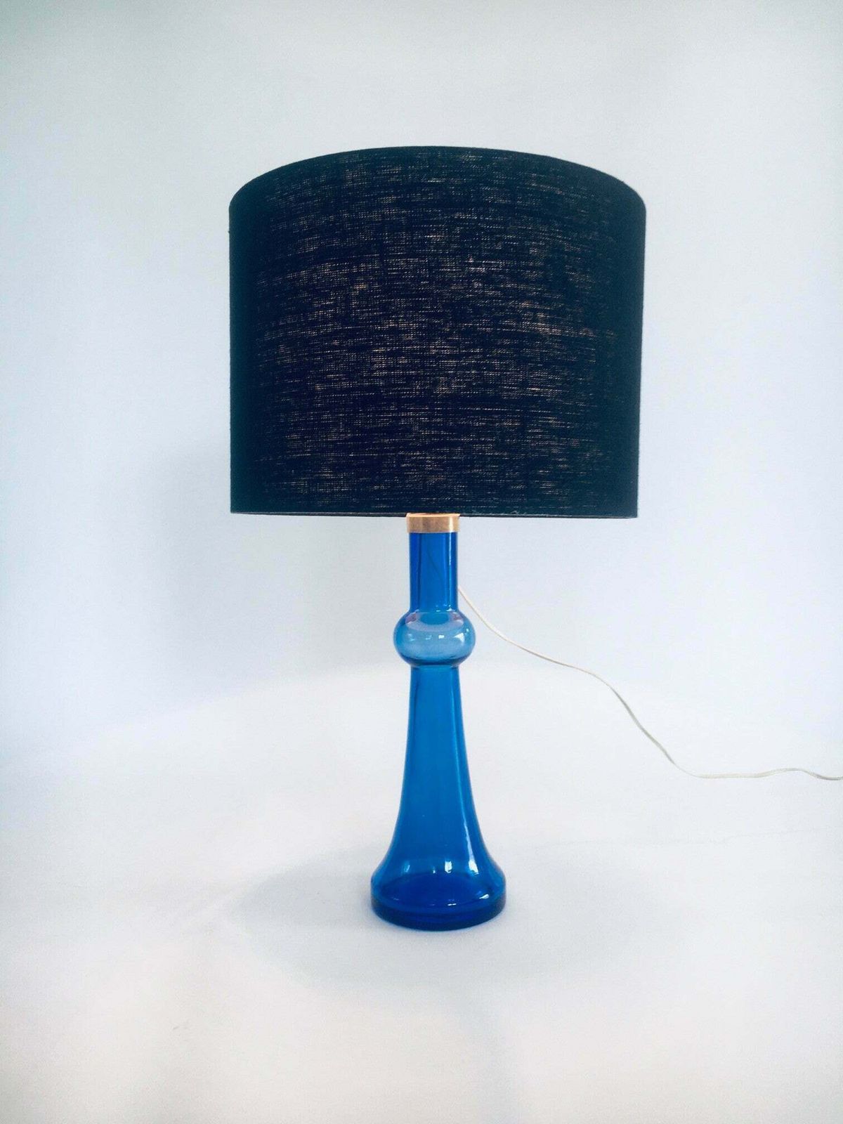 Midcentury Design Blue Glass Table Lamp By Nanny Still For Raak, Netherlands 1960's photo buy