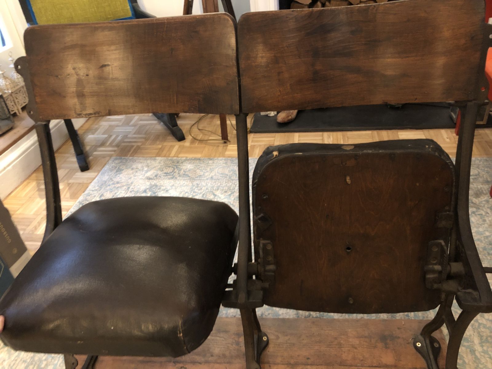 Pair Of Original 1930s Cinema Seats photo for sale