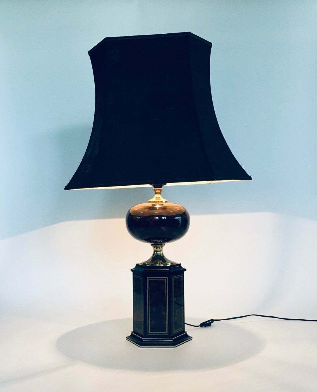 Hollywood Regency Design "Nadym" Xl Table Lamp By Le Dauphin, France 1970's