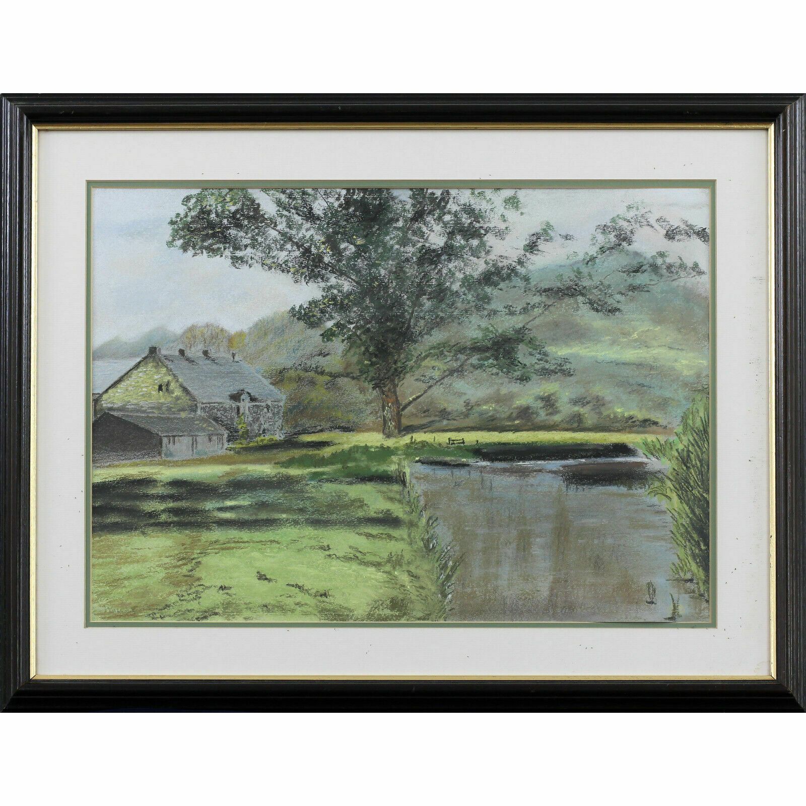 Pastel By Wallace Bolton. Ashford On The Water, Derbyshire