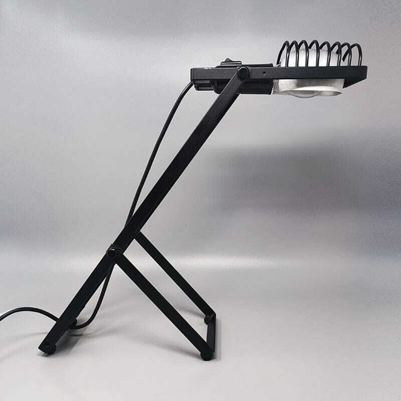 1970s Gorgeous Black Table Lamp "Sintesi" By Ernesto Gismondi For Artemide. Made In Italy photo furniture