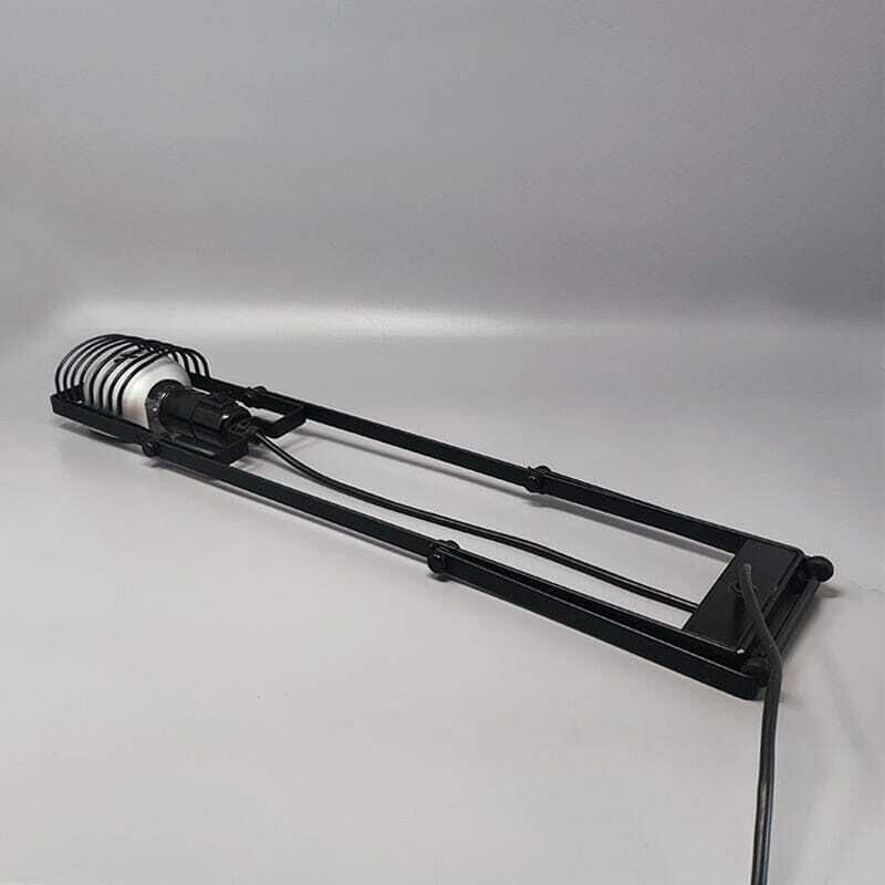 photo furniture 1970s Gorgeous Black Table Lamp "Sintesi" By Ernesto Gismondi For Artemide. Made In Italy