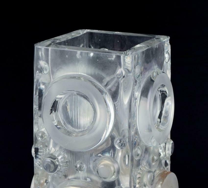 Uno Westerberg For Pukeberg, Sweden. Large Art Glass Vase In Clear Art Glass photo 293.0