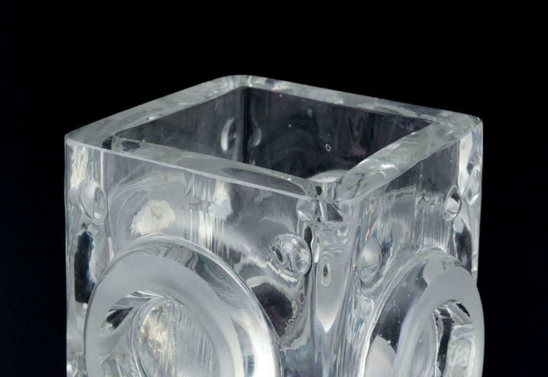 Uno Westerberg For Pukeberg, Sweden. Large Art Glass Vase In Clear Art Glass photo buy