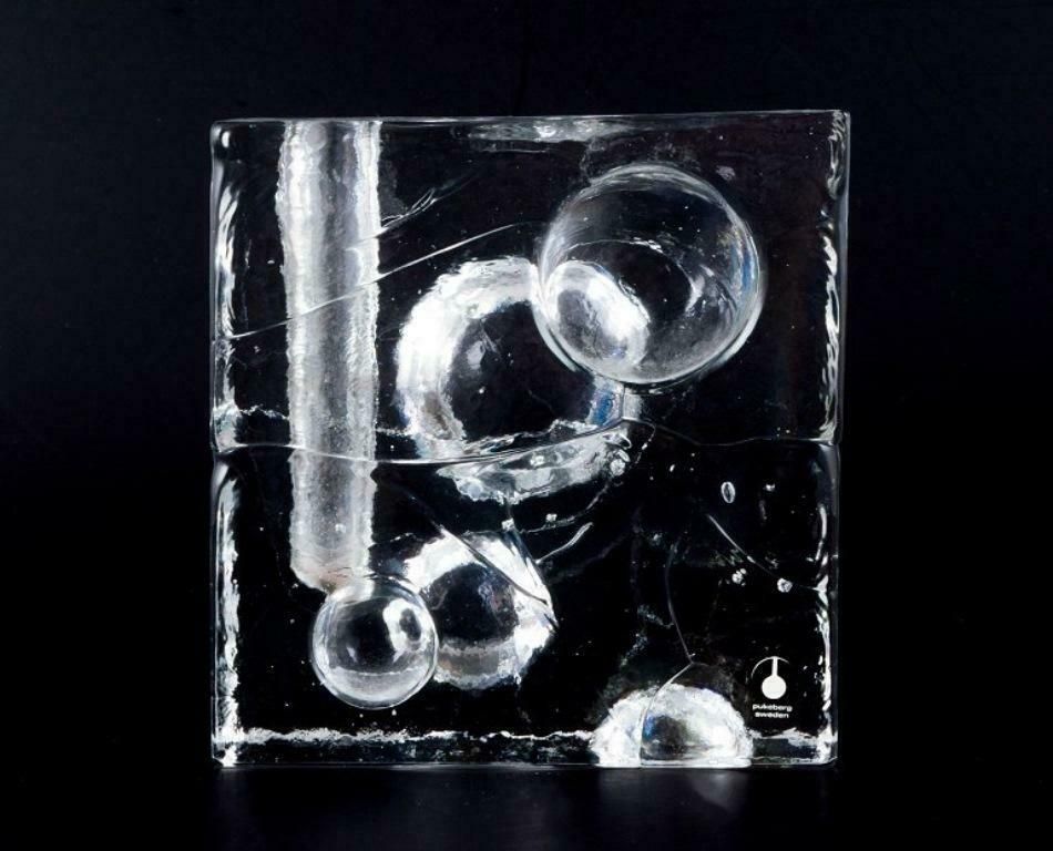 Uno Westerberg For Pukeberg Sweden Two Candle Holders In Clear Art Glass photo Home Decor