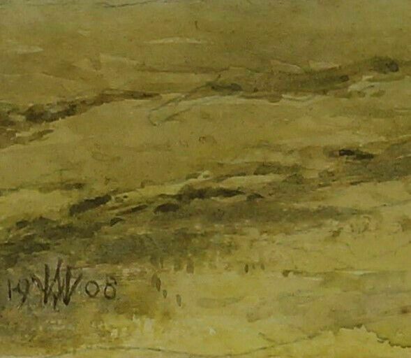 Set Of 2 Watercolours By Vw. Fishing Scenes In Autumn & Summer photo Art