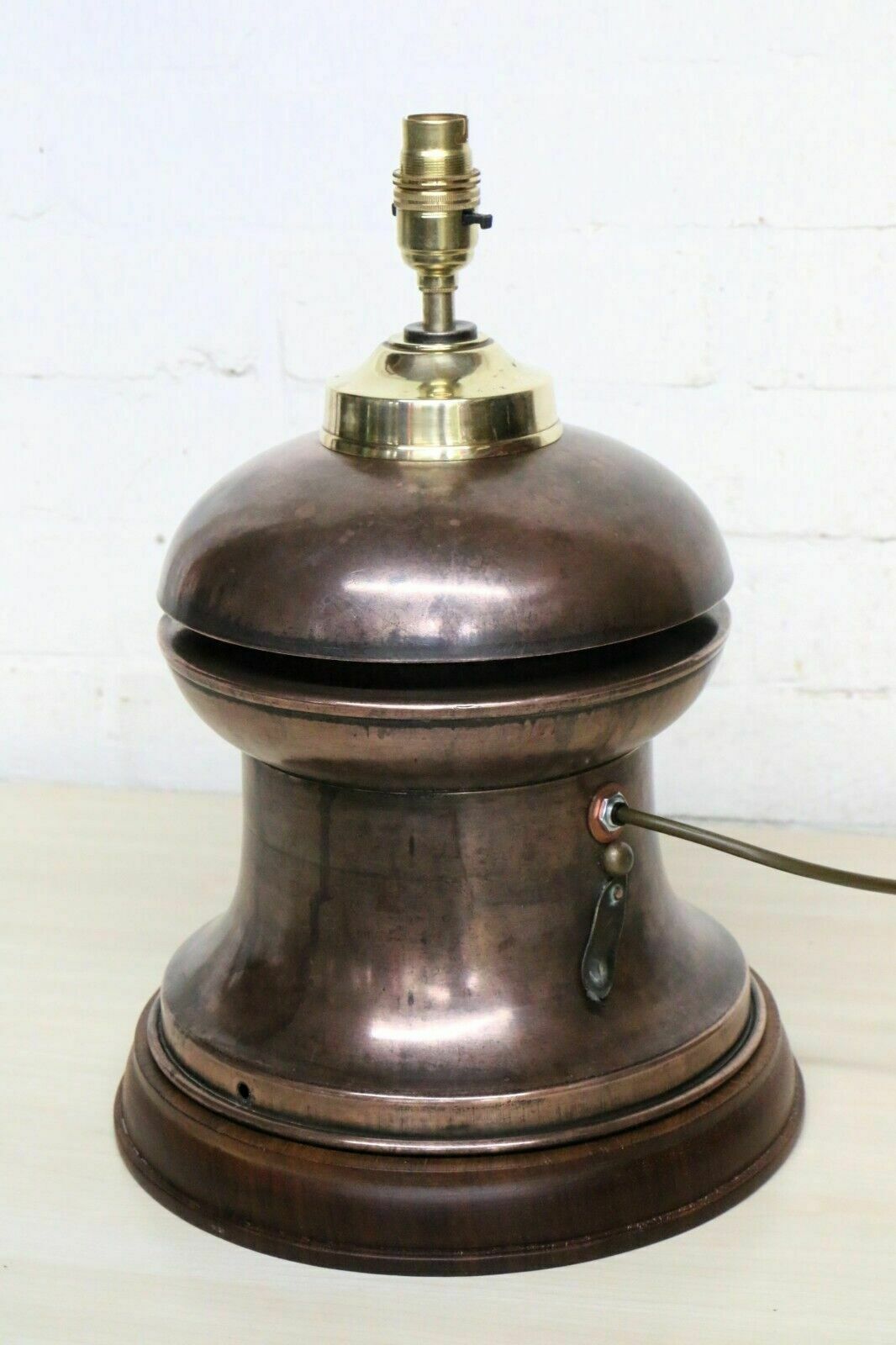 Table Lamp Antique Railway Gas Lamp Copper Top Converted Desk Lamp Unique photo vinterior