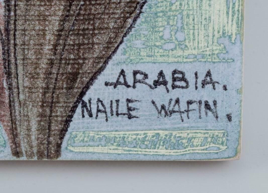 Naile Wafin For Arabia, Finland. Unique Wall Plaque With A Floral Motif photo vinterior