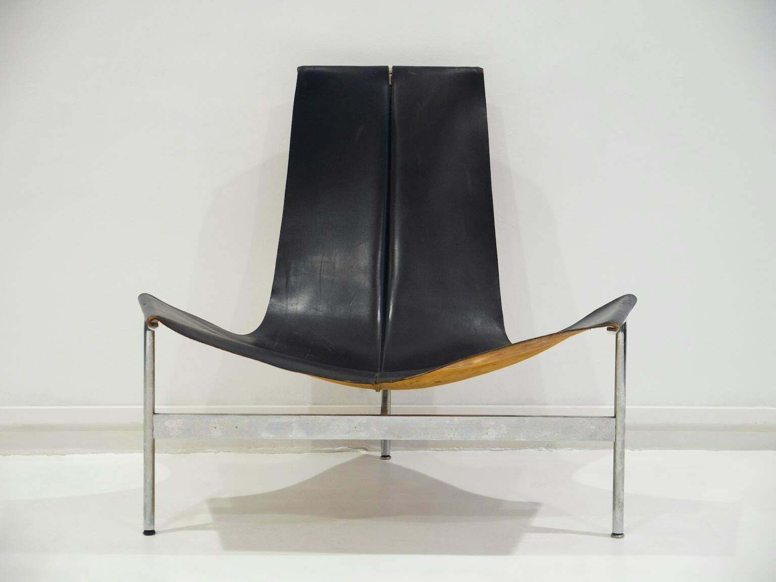 Black Leather T Chair By Katavolos, Littell, & Kelley For Laverne International photo furniture
