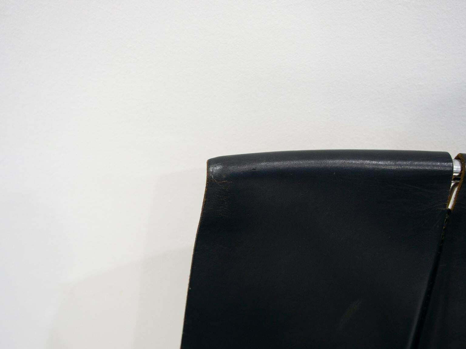 photo for sale Black Leather T Chair By Katavolos, Littell, & Kelley For Laverne International