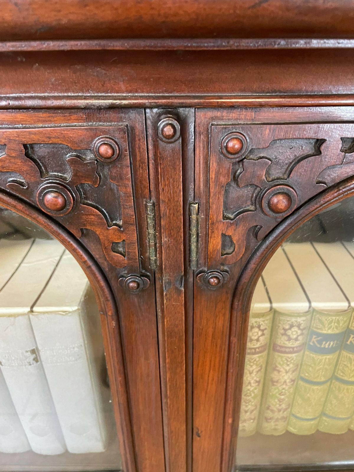 photo furniture C19th Walnut Freestanding Bookcase In The Style Of Pugin