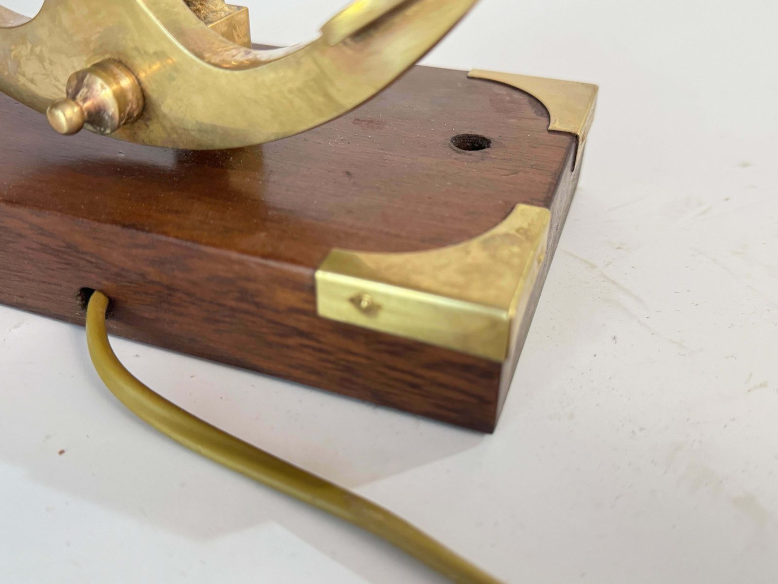 Marine Table Lamp With An Anchor In Gold Colored Brass Circa 1960 France photo Lighting
