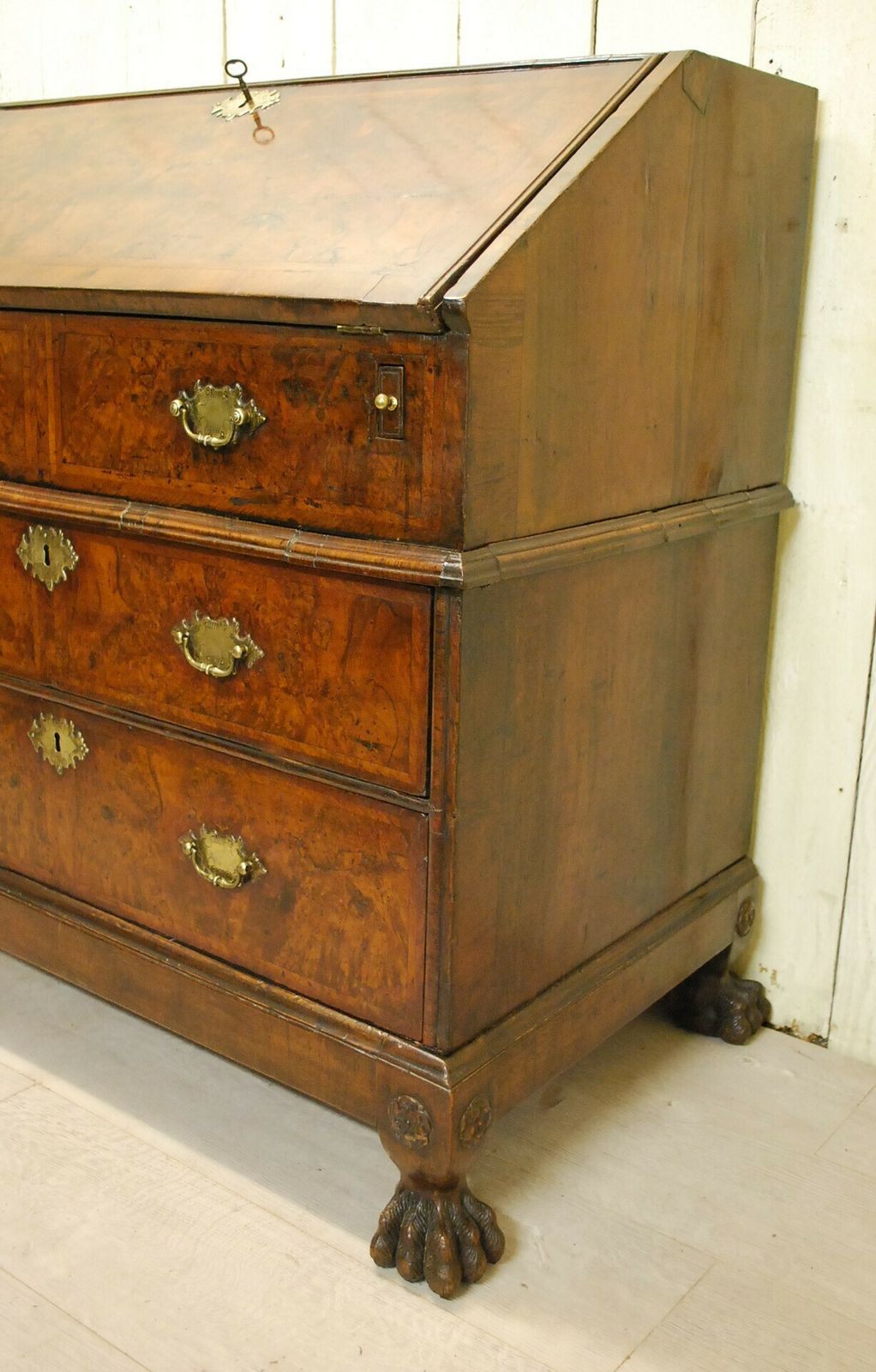 photo furniture Antique Walnut Queen Anne Period Writing Bureau