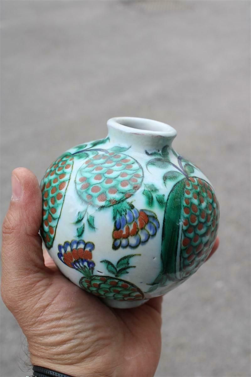 Small Vase Icaro Rodi Italy 1950s Faenza Pomegranate photo for sale