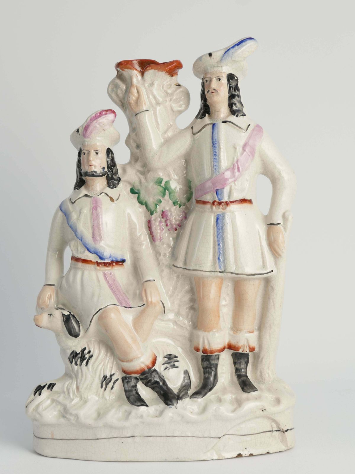 photo for sale Victorian Robin Hood And Little John Spill Vase By Staffordshire, England 1860’s