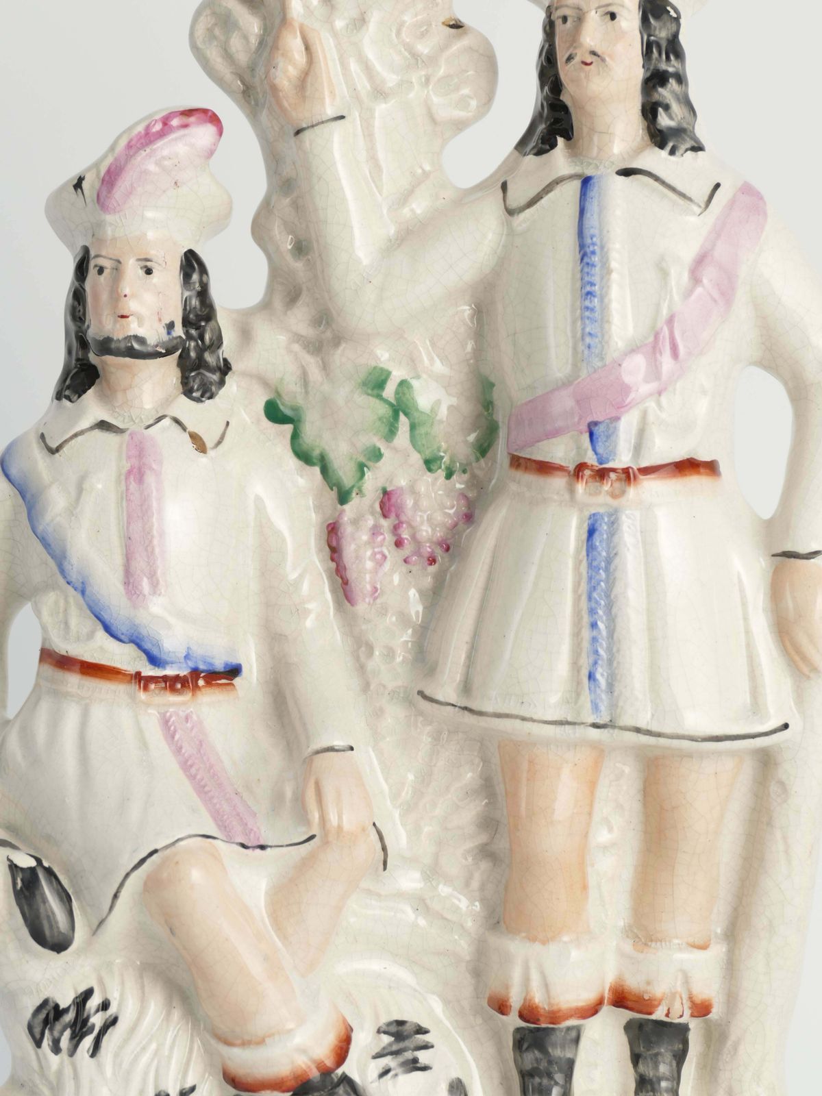 265.0 Victorian Robin Hood And Little John Spill Vase By Staffordshire, England 1860’s photo