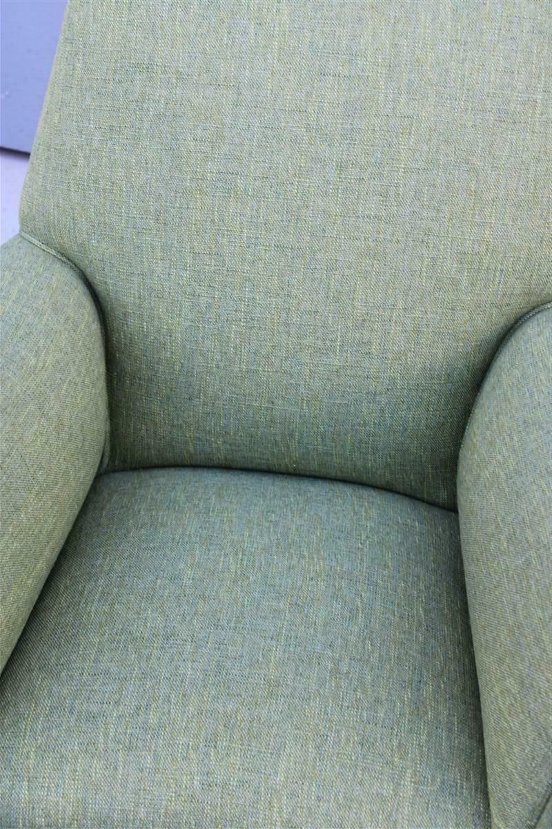 Pair Of Gigi Radice Minotti Armchairs In Trama Green Yellow Mid Century Fabric photo buy
