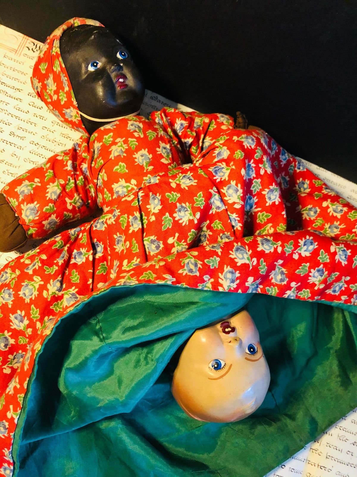 Antique Topsy Turvy Plantation Doll photo for sale
