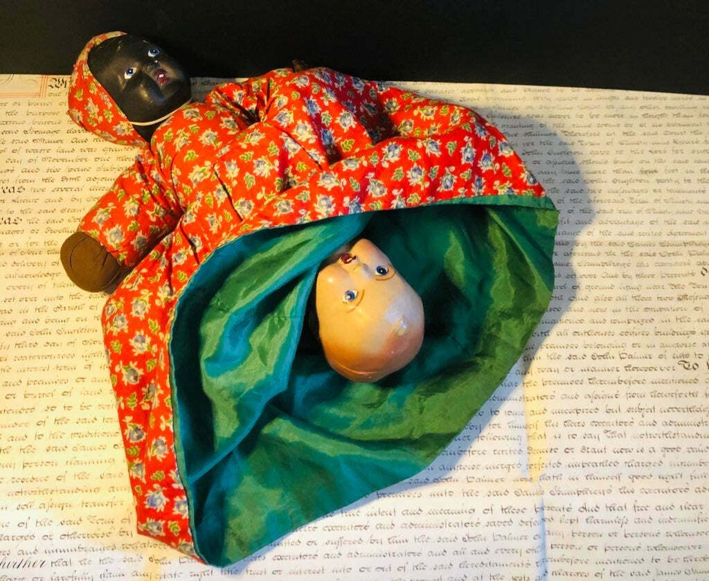 Home Decor Antique Topsy Turvy Plantation Doll photo
