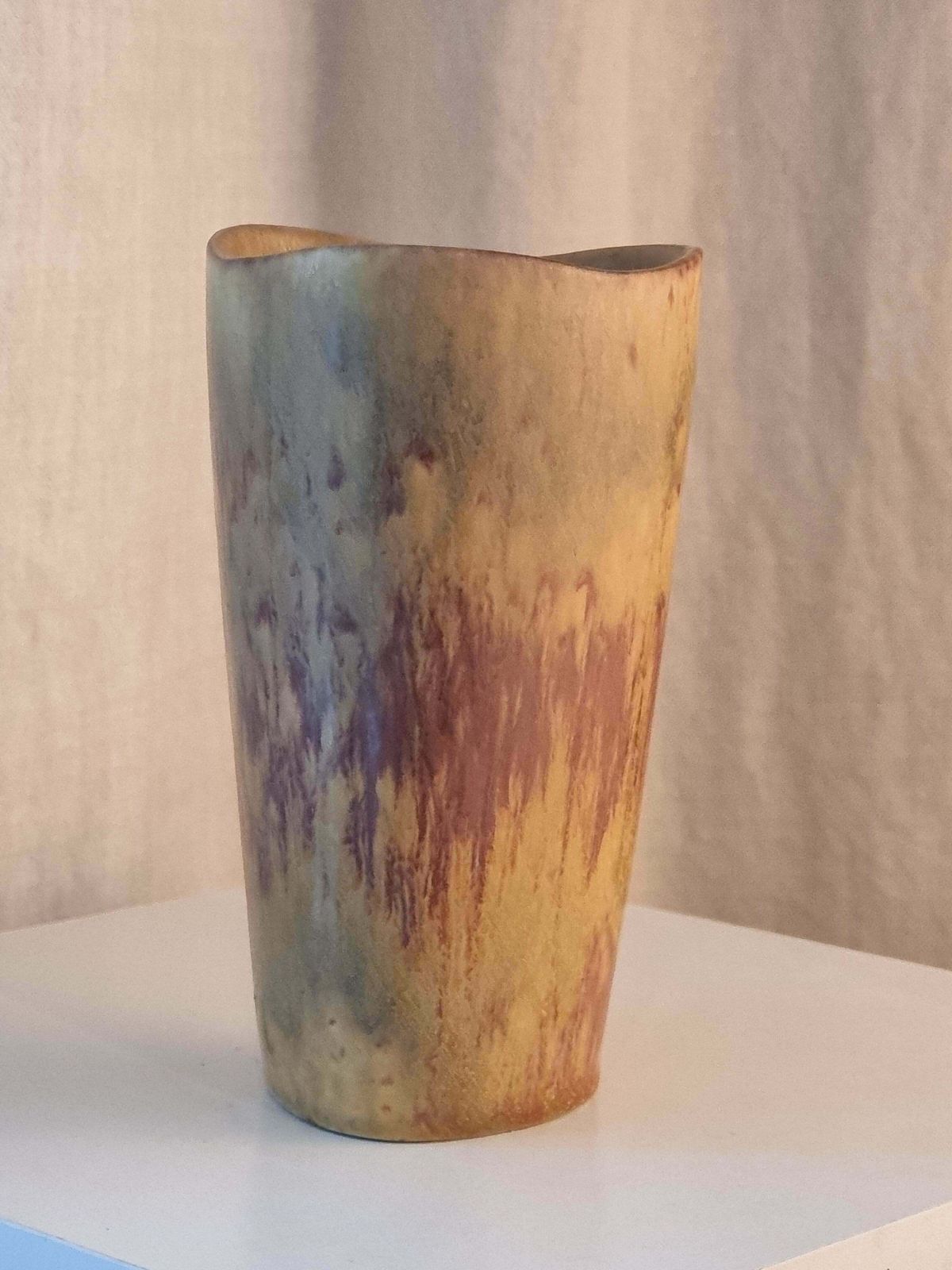 photo furniture Gunnar Nylund, Stoneware Vase, Rörstrand, Scandinavian Modern / Midcentury