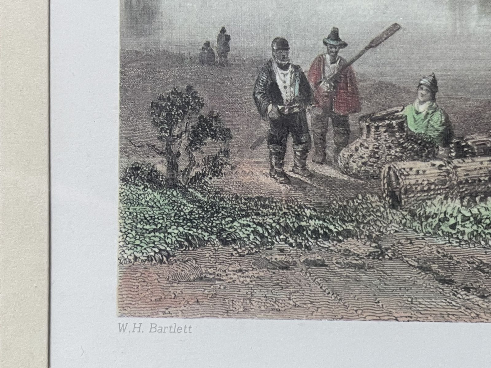 Framed Print By W.H. Barlett Titled Der Rhein, Engraved By J.C Bentley photo for sale