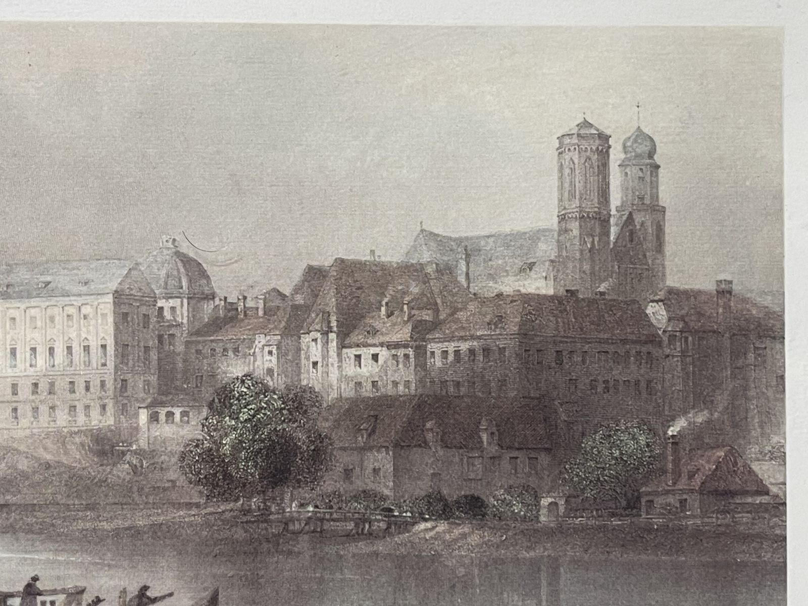 photo for sale Framed Print By W.H. Barlett Titled Der Rhein, Engraved By J.C Bentley