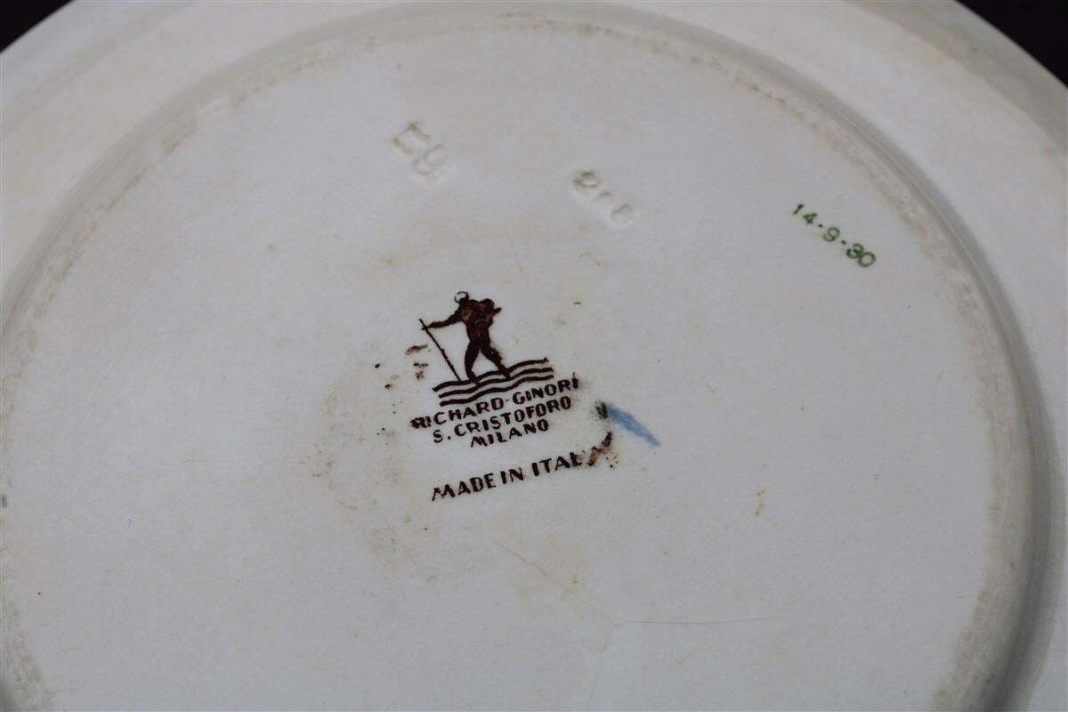 Plate By Gio Ponti From 1930 Small Boat On The Waves The Blue Sea San Cristoforo photo 945.0