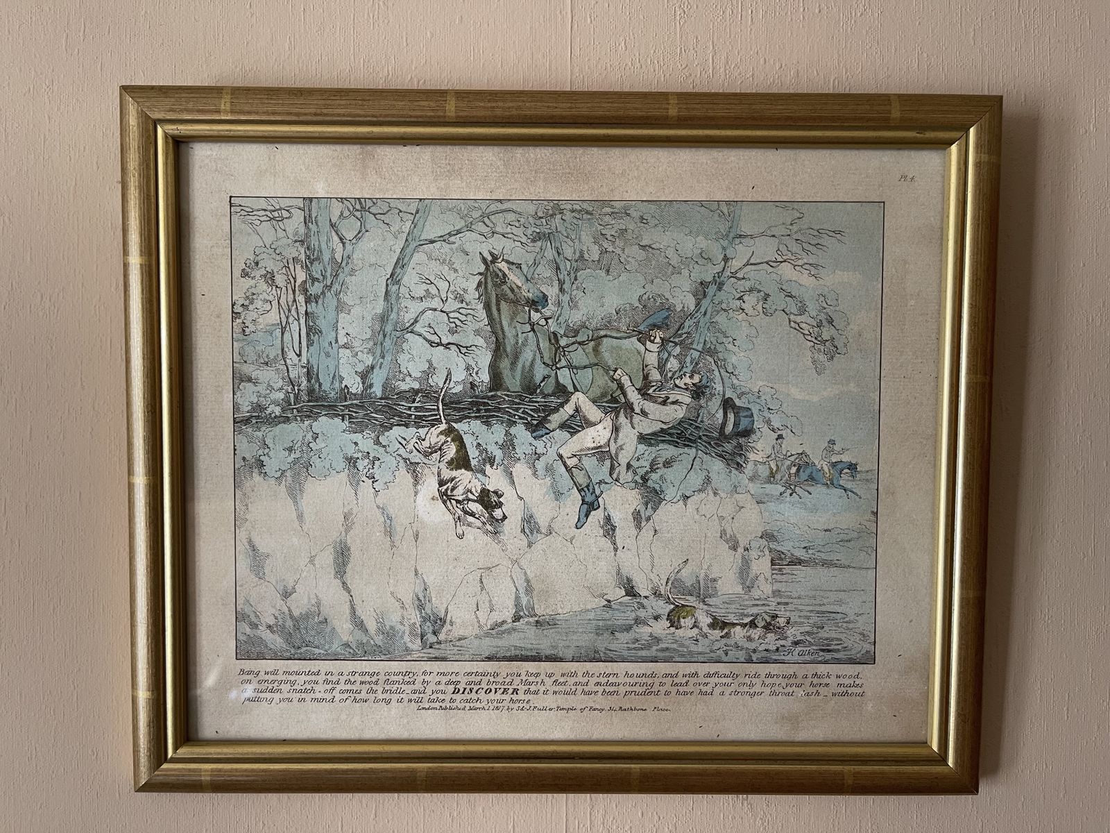 Henry Alken Set Of 6 Lithographs From His 1817 'Discoveries' Series photo Art