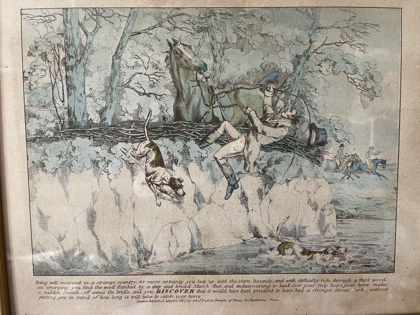 Henry Alken Set Of 6 Lithographs From His 1817 'Discoveries' Series photo 540.0