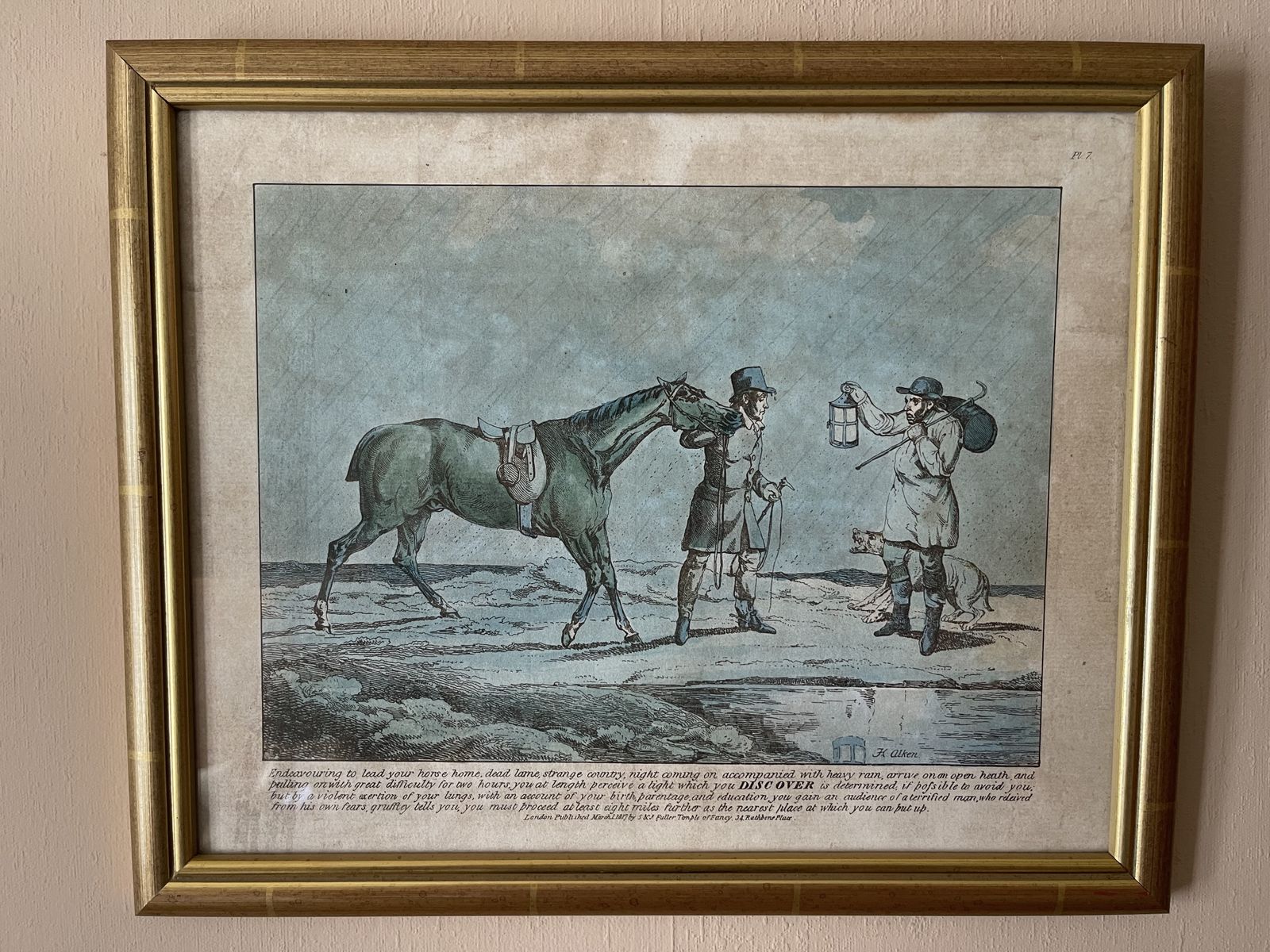 photo vinterior Henry Alken Set Of 6 Lithographs From His 1817 'Discoveries' Series
