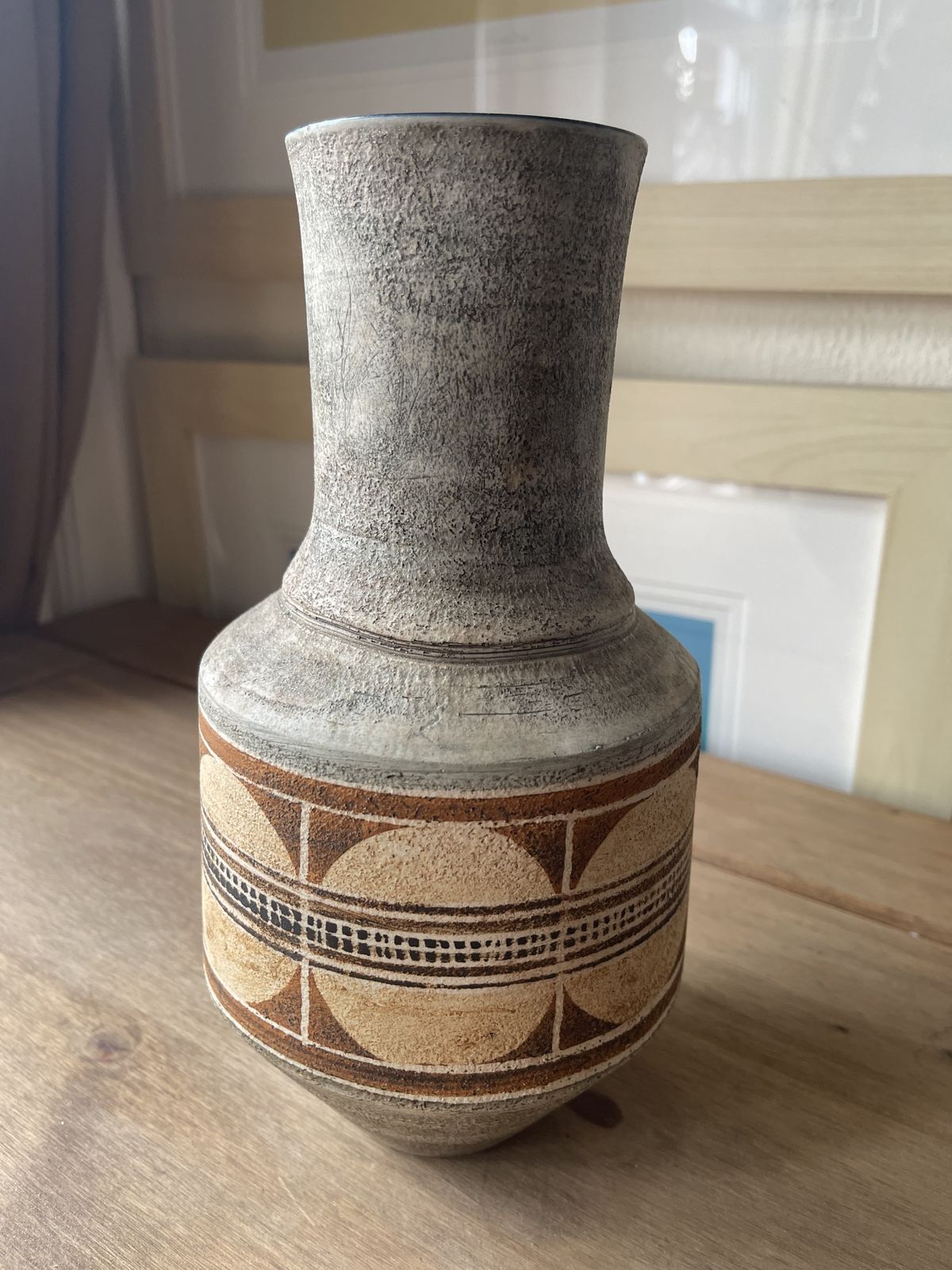Large Vintage Troika Urn Vase Artist Pb (Penny Black) photo for sale