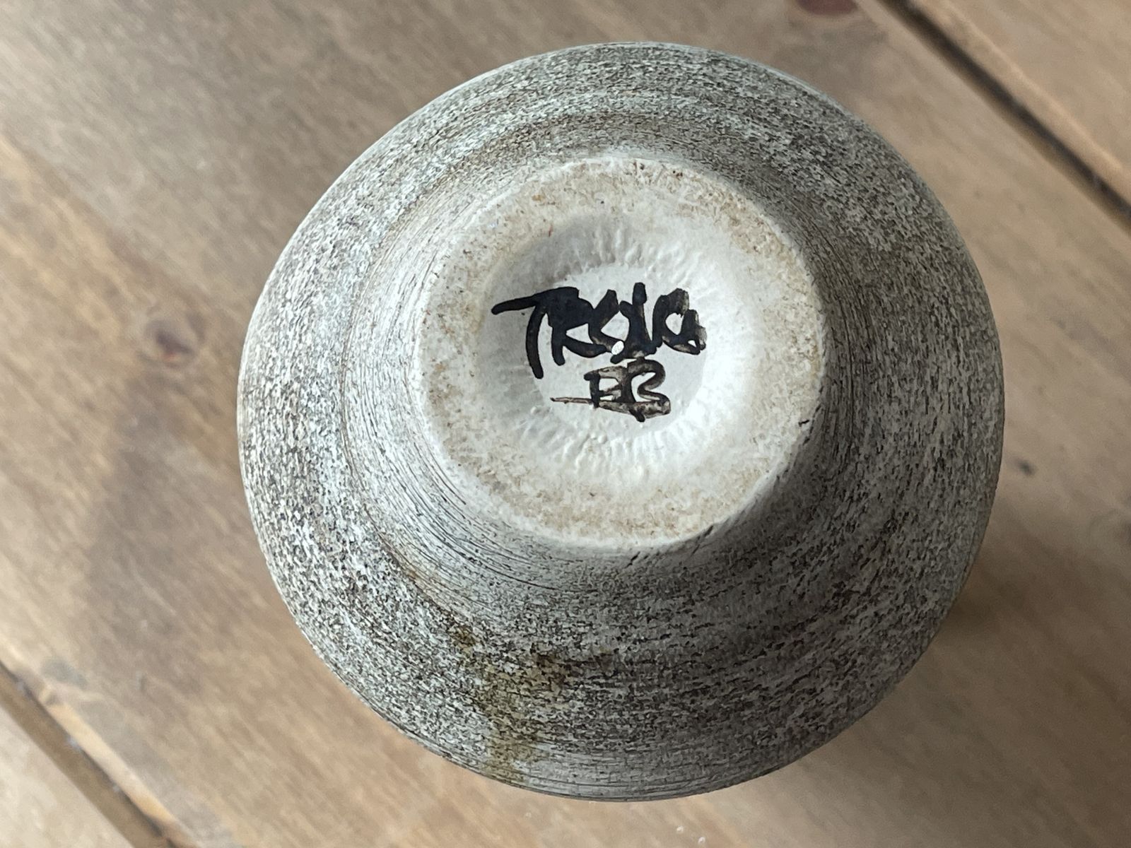 Large Vintage Troika Urn Vase Artist Pb (Penny Black) photo vinterior